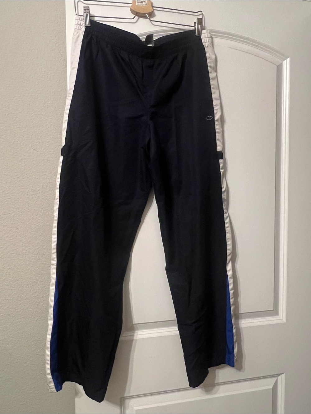 Champion Track Pants with White & Blue Side Panels